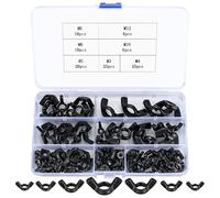 100 Pcs Écrous à Oreilles, Écrous à Papillon Acier Carbone, Boulons à Ailette, Boulon de Serrage pour Fixation de Bricolage Matériel Appareils électroniques, M3/M4/M5/M6/M8/M10/M12(100 noir)