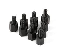 100 PCS Entretoise M3 Nylon Noir Hex Entretoise Vis Écrou Standoff Accessoires Assortiment Kit Mâle à Femelle