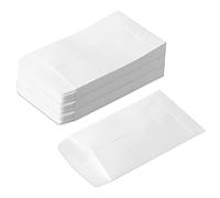 100 Pcs Enveloppe Monnaie, 6x10cm Enveloppes Kraft Blanc Enveloppes en Papier Kraft Enveloppes Enveloppes Petites Refermables pour Billets Salaires Timbres Petits Articles