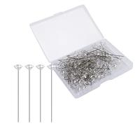 100 pcs Épingles Couture, 52mm Épingles Corsages Mariage Épingles à Fleur en Diamant Épingles Droites Transparentes Épingles Tête Cristal pour Bouquet Artisanat Bricolage Accessoires de Mariée