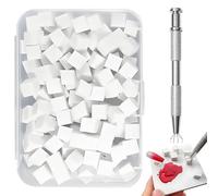 100 PCS Eponge Ongle, Avec Pince Métallique, Nail Art Brosse Éponge Éponges Remplaçables,Outils De Rendu pour Vréer une Variété de Motifs D'art de L'ongle Dégradé