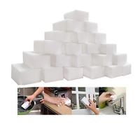 100 Pcs Eponges Magiques, Eponge en Melamine de Nettoyage -Blanche 10x6x2cm- Gomme Magique
