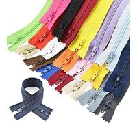 100 PCS Fermeture Eclair en Nylon 23cm Multicolore Fermeture Invisible Durable Fermeture à Glissière Robuste Lisse avec Tirette pour Tailor Couture Artisanat Vêtements Pantalons Sacs