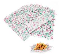 100 PCS Feuilles de Papier Ciré, Papier D'emballage Alimentaire, Papier Anti Graisse Alimentaire, 21.5 x 25 CM Feuilles de Papier Sulfurisé pour Sandwich, Burger, Frites, Poulet Frit, Pain