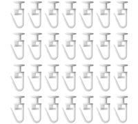 100 Pcs Glisseurs pour Rail à Rideaux Crochets à Rideaux en Plastique Blanc Crochet Rideau pour Rideau de Fenêtre Rideau de Porte et Rideau de Douche