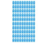 100 PCS Isolateur de clôture électrique, tube carré en plastique isolant de poteau, outil de prise isolante, anneau de clôture électrique pour fil d'acier animal (Blue)