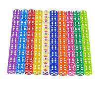 100 pcs. Jeu de dés,Cubes Multicolores 12mm,Petit Jeu de dés circulaires Transparents Qui sont Robustes Et Durables,Peuvent Être Utilisés pour des Jeux De Dés Activités De Fête Thèmes De Casino Etc.