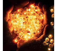 100 Pcs Led Balloon Lumière, Blanc Chaud Mini Rond Led Balloon Lumière, Clignotante Led Ballons Lumière Pour Mariage, Anniversaire, Fêtes, Halloween, Noël Décoration