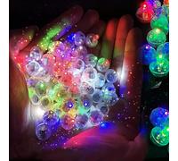 100 Pcs Led Balloon Lumière, Couleur Mini Rond Led Balloon Lumière, Clignotante Led Ballons Lumière Pour Mariage, Anniversaire, Fêtes, Halloween, Noël Décoration