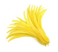 100 Pcs/Lot 35-40 Cm Coloré Coq Queue Plumes Accessoires Carnaval Fête Mariage Décoration DIY Jaune