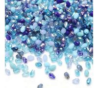 100 pcs/lot 4x6mm AB couleur mixte goutte de cristal à facettes en forme de poire perles de verre artisanat en vrac-bleu
