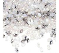 100 pcs/lot 4x6mm AB couleur mixte goutte de cristal à facettes en forme de poire perles de verre artisanat en vrac-blanc