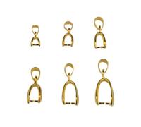 100 pcs/Lot collier pendentif Clip fermoir graines de Melon boucle connecteur cuivre bijoux résultats bricolage composant pour Collier(GOLD color,5x15MM)