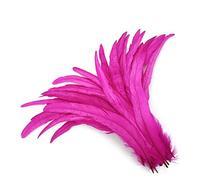 100 Pcs/Lot Plumes De Queue De Coq Naturelles Artisanat Accessoires De Coiffure Plumes De Carnaval Décoration De Vacances Centres De Table-Rose Rouge 2,25-30cm 10-12inch