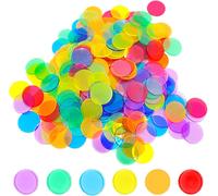 100 Pcs loto bingo Jetons,Bingo Jetons,Counting Chip en Plastique Colorém,Marqueur Bingo,Loto Jeton,pour Jeu Éducatif pour Enfants et Accessoire Pratique de Stockage,Couleurs mélangées