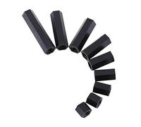 100 Pcs M3 Femelle Hex Fileté Entretoise Noir Nylon Hex entretoise Boulons Nuts Assortiment Ensemble Avec Boîte En Plastique(M3*15)