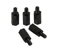 100 PCS M3 Nylon Hex Entretoise Vis Écrou Standoff Accessoires Assortiment Kit Mâle à Femelle 10mm + 6mm (Noir)
