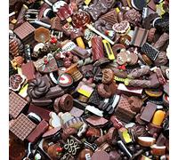 100 pcs Mignon Slime Charms Ensemble Mixte Résine Flatback pour DIY Artisanat Fabrication Assorties Bonbons Gâteau Aux Fruits Résine Cadeaux De Noël Trellis Résine Ornement Kit Faire Fournitures