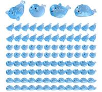 100 pcs mini-résine animaux, 4 styles brillent dans le phoque sceau de phoque mini figurines en vrac pour le jardin de fées micro-paysage aquarium