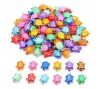 100 Pcs Mini Tortues Figurines en Résine, Décoration Micro-Paysage pour Jardin Aquarium et Maison, Micro-Animal Statue