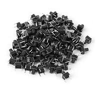 100 pcs Momentary Tactile Push Button Switch Mini Micro Tact Switch Accessory 6 x 6 x 8mm Interrupteur Tactile Léger à Broche Plastic + Iron for Home Appliance