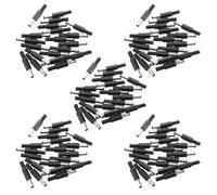 100 Pcs Noir 2,5 mm x 5,5 mm Power Male Plug Jack Adaptateur
