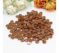 100 pcs ou 200 pcs/lot mélange 8 formes mixtes mini boutons pour poupée artisanat scrapbooking bois petits boutons 9mm -10mm bricolage artisanat