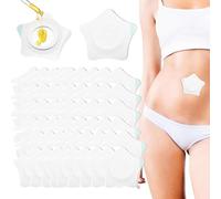 100 PCS Patchs d'Huile De Ricin,7 * 7CM Autocollant Patch Huile De Ricin,Coussinets Tissu Spunlace Très Absorbant,Paquet d'Huile Ricin Auto-Adhésif,Pack d'Huile de Ricin Pour Nombril