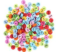 100 Pcs Perles D'alphabet Arabe Acrylique Perles D'espaceur en Vrac Coloré Perles Arabes Mélangées pour Fabrication De Bijoux De