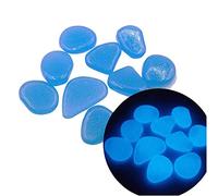 100 Pcs Pierre Lumineuse, Galet Lumineux Cailloux Artificiels Pierres Décoratives dans la Nuit pour Jardin Extérieur Aquarium Passerelles Piscine Chemin Pelouse Cour Pierre D'aménagement (B)