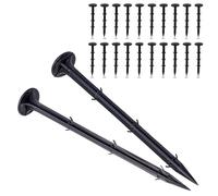 100 Pcs Piquet Fil Robot Tondeuse, 11cm de Long Jardin Clou Fixe Paysage Piton de Gazon, Piquets de Sol en Plastique, Piquet de Terre Crochet de Terre pour la Fixation des Tissus Anti Mauvaises Herbes