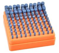 100 Pcs Polissage Abrasif Monté Roue de Meulage D'outil Rotatoire en Pierre pour Outils Rotatoires de Dremel Tige de 3 mm (Bleu)