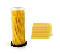 100 pcs Retouche Peinture Micro Brosse Grand 2 MM/Petit 1 MM Conseils - Micro Applicateurs en Plastique Jaune 100mm Outils De Nettoyage De VoitureMagnifique et habile.