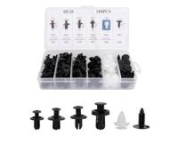 100 Pcs Rivet Clips Plastique Voiture Comprendre 6 Types Universel HE26 Clips de Voiture Attaches de Pare-Chocs Clips à Rivets Kit avec Boîte de Rangement pour Auto Voitures Panneaux de Portes