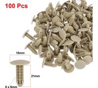 100 pcs Rivet en Plastique Agrafe Fixation Garniture Clip de Panneau Tête de 18mm Dia Kaki