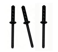 100 pcs rivets aveugles en acier inoxydable à double tambour, rivets pop à extrémité ouverte à tête bombée noire de 4,8 mm pour le travail du bois, les meubles, la tôle, le métal(4.8x20mm)