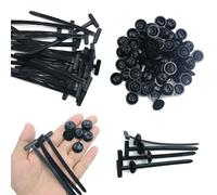 100 PCS Serre Cable en Nylon Universels Black Autobloquantes Attache Cable Résistant au UV Collier de Serrage en Plastique Pour Cable Management Réparation Automobile Usage Quotidien
