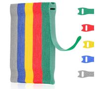 100 Pcs Serre Cable Scratch Réutilisables, 150 MM x 12 MM Attache Cable Scratch Nylon, Serre-câbles pour Bureau Maison Jardin Cable Management etc