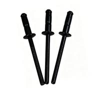 100 Pcs Single Drum Stainless Steel Blind Rivets, 3.2mm Black Dome Head Open End Pop Rivets for Metal, Sheet, Automotive, Marine(3.2x8mm)