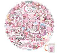 100 Pcs Stickers Axolotl,Autocollants Axolotl Mignons,Autocollant De Bouteille,Convient Aux Ordinateurs Portables, Skateboards, Bouteilles D'eau, Vélos, Motos, Voitures, Ordinateurs, Albums Photo