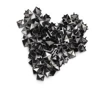 100 PCS STPES POUR LES VOCTANTS, 9 mm Crajout en laiton carré Pyramide Pyramide Piques d'artisanat en cuir pour chaussures Sac de vêtements Pièces Décoration (Couleur du pistolet)