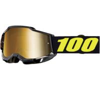 100 Percent Accuri 2 Fairbanks, lunettes miroirs Noir/Jaune Néon/Gris Or Réfléchissant Noir/Jaune Néon/Gris Or Réfléchissant