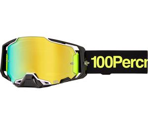 100 Percent Armega Orban, lunettes miroirs Noir/Jaune Néon Or Réfléchissant Noir/Jaune Néon Or Réfléchissant