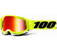 100 Percent Racecraft 2, lunettes miroirs Jaune Néon/Noir/Blanc Rouge Réfléchissant Jaune Néon/Noir/Blanc Rouge Réfléchissant