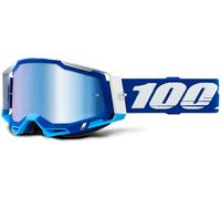 100 Percent Racecraft 2, lunettes miroirs Bleu/Blanc/Bleu Clair Bleu Réfléchissant Bleu/Blanc/Bleu Clair Bleu Réfléchissant