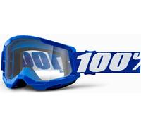 100% Strata 2 Clear Lunettes de motocross, blanc-bleu pour homme