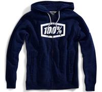 100 Percent Syndicate, zip à capuche M Bleu Foncé/Blanc Bleu Foncé/Blanc
