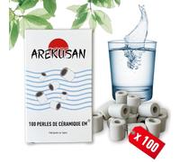 100 Perles de céramique EM Grises | Filtration naturelle de l'eau du robinet | Purificateur et filtre calcaire, chlore pour lave linge, lave vaisselle, aquariums, machine à café, bouilloire, carafe