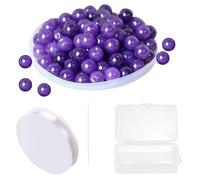 100 Perles De Pierre De Cristal, 1 Rouleau De Fil De Perles, 1 Appareil À Perles, Perles Pour Bracelets Et Colliers, Perles En Vrac Pour Travaux Manuels, Accessoires De Bijoux Diy