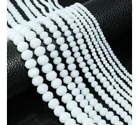 100 perles rondes plates à facettes en cristal, blanches, de 1 à 4 mm, pour loisirs créatifs et fabrication d'ornements. Disponibles en plusieurs tailles (3, 4, 6, 8 et 10 mm). Environ 100 perles d'